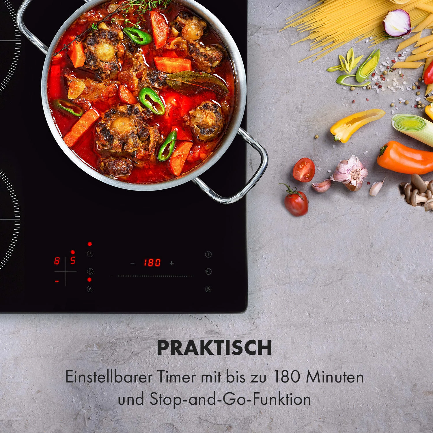 TrinityCook Induktionskochfeld 3400W Touch Control Glas – Bild 6