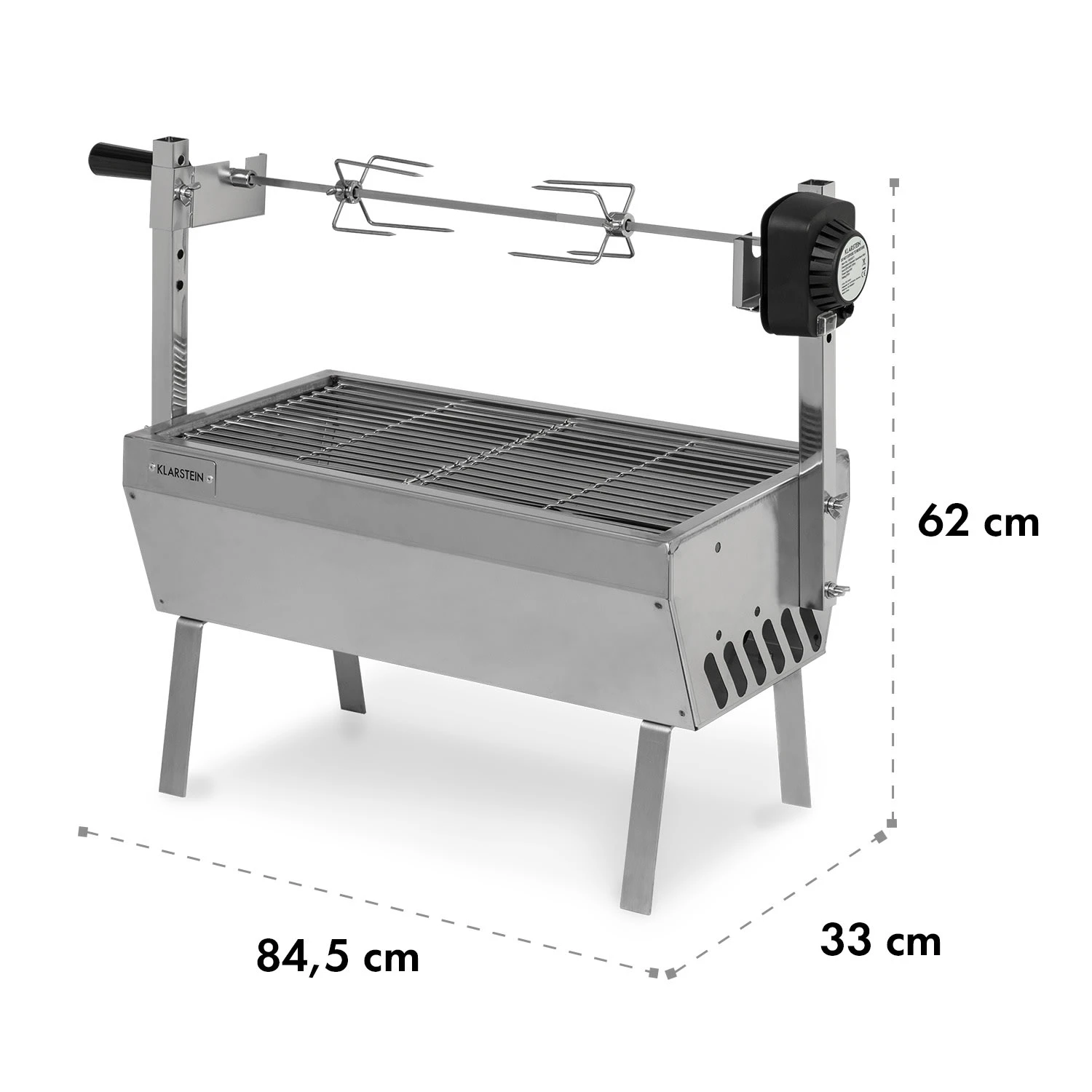 Sauenland Mini Rotisserie-Grill Drehspieß 4W 12kg Max. Edelstahl – Bild 7