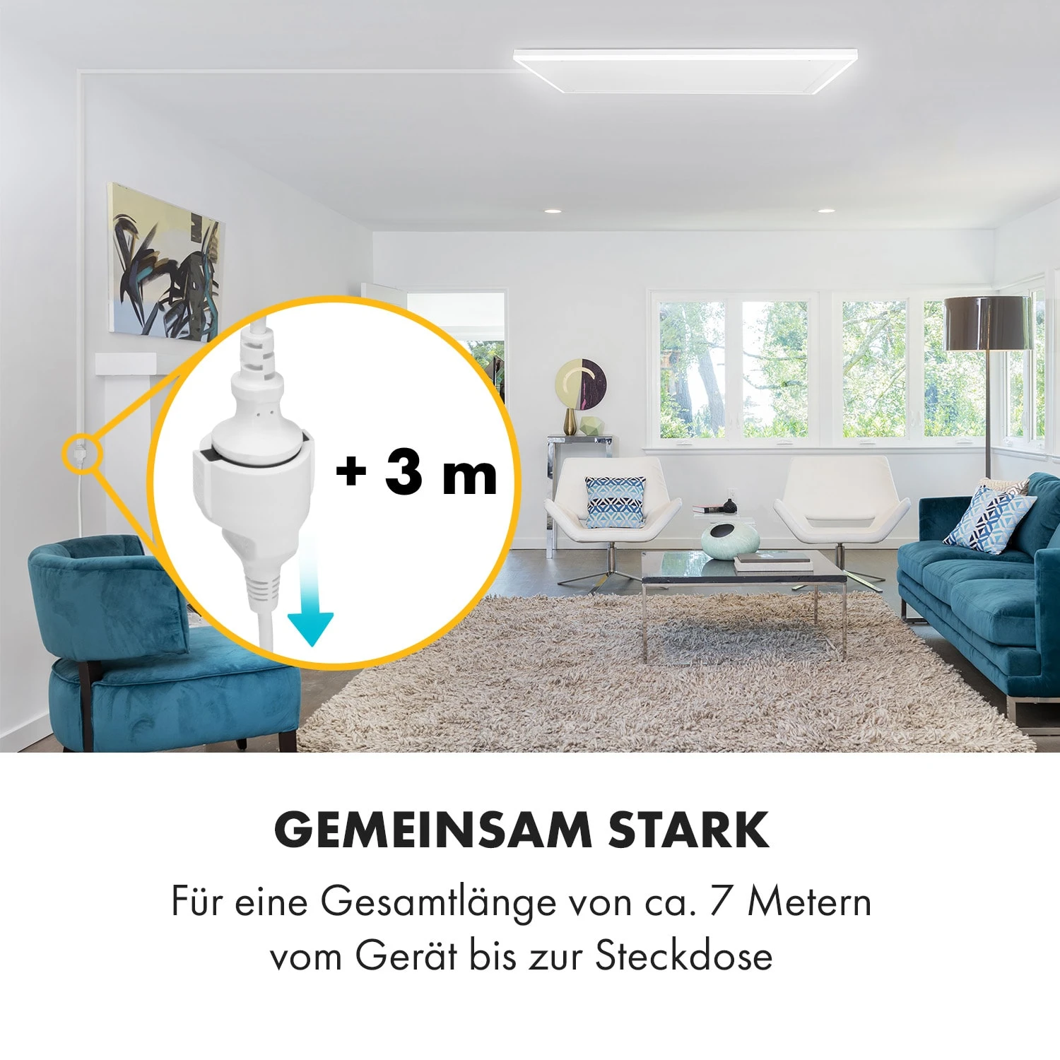 Midnight Sun Decken-Infrarotheizung 3 Meter Verlängerungskabel – Bild 2