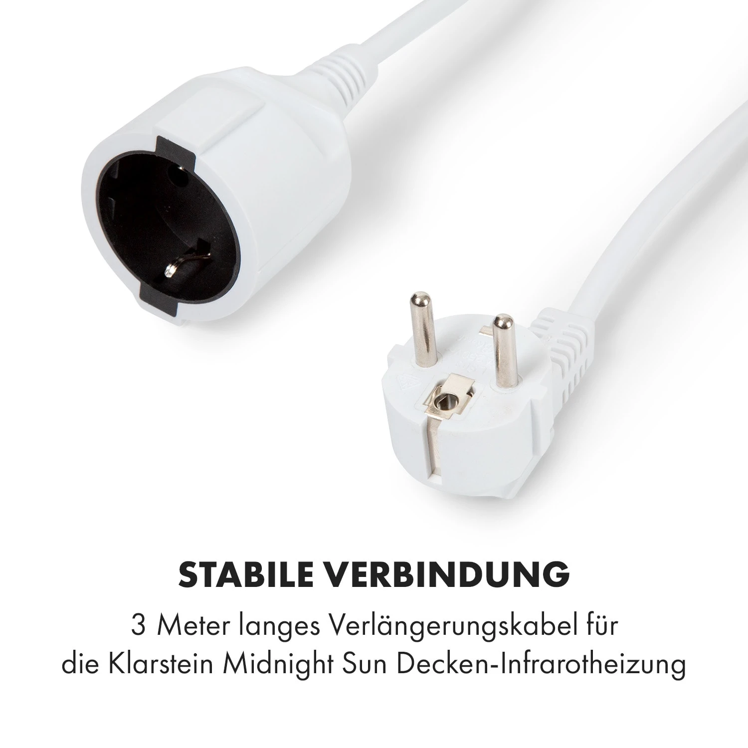 Midnight Sun Decken-Infrarotheizung 3 Meter Verlängerungskabel – Bild 3