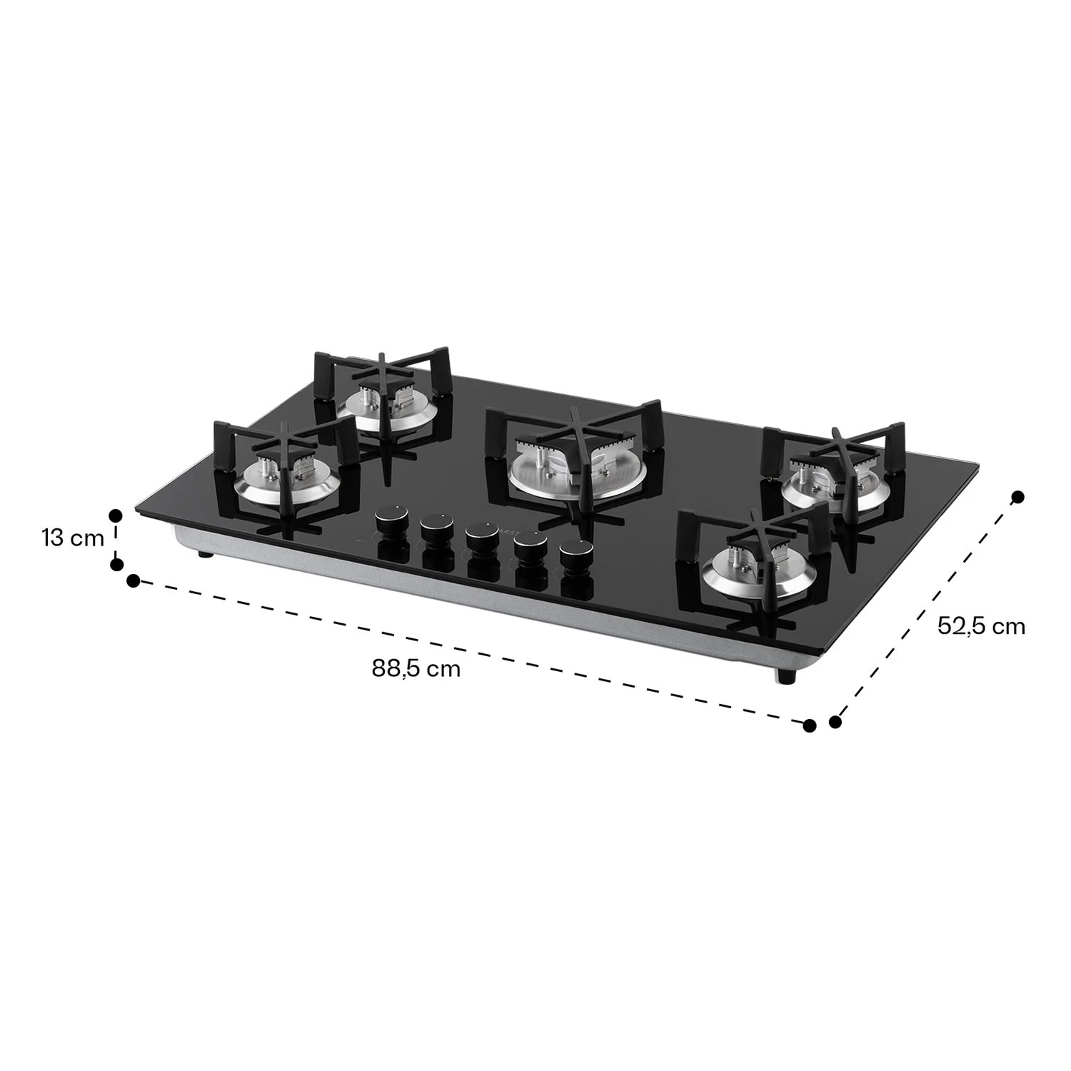 Trifecta 5 Gaskochfeld 5-flammig Triangle-Brenner Glaskeramik – Bild 9
