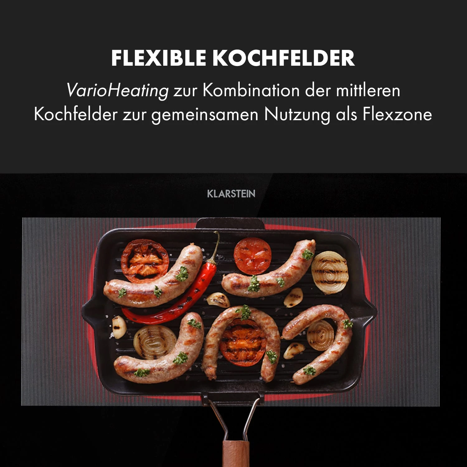 Delicatessa 90 Slim Einbaukochfeld Induktion 4 Zonen 7000W Autark – Bild 4