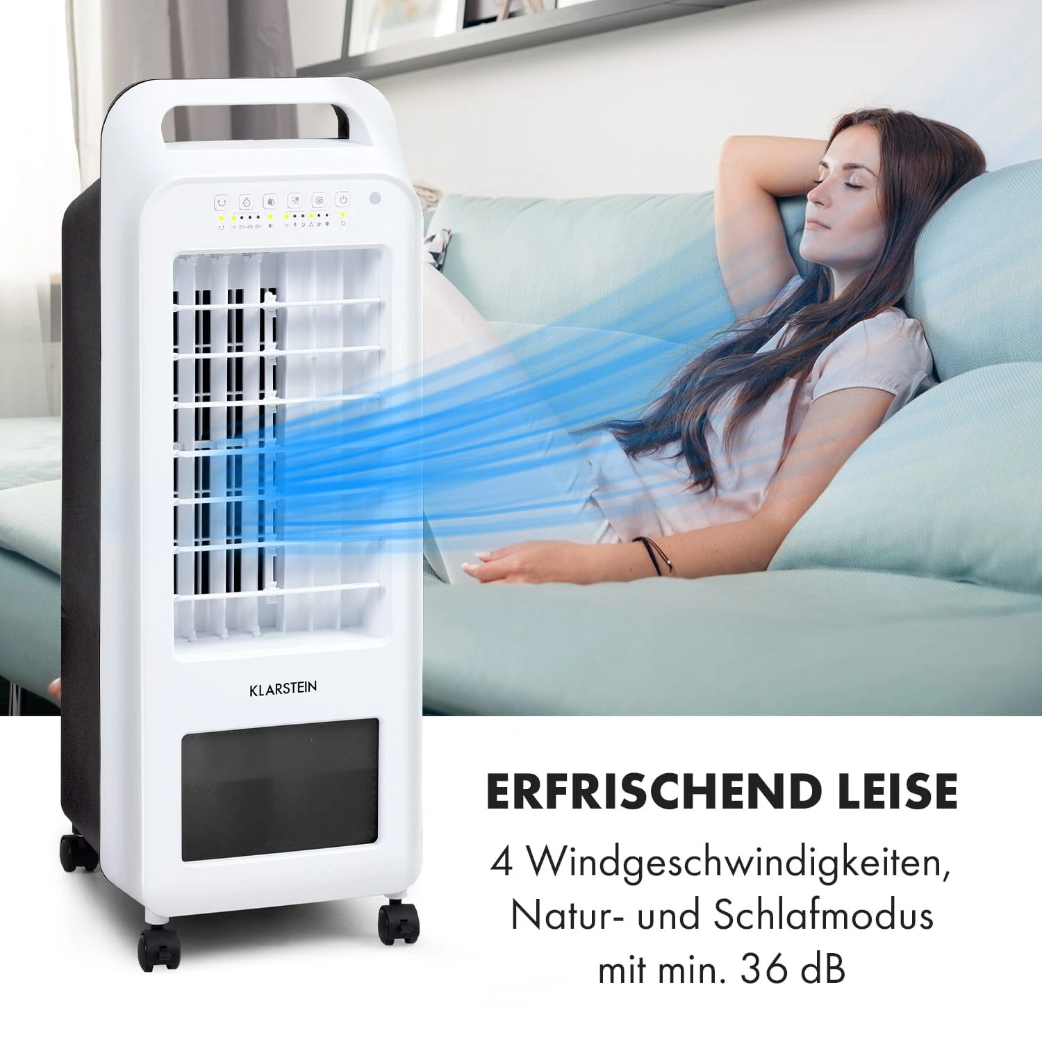 Cooler Rush Ventilator Luftkühler 5,5L 45W Fernbedienung 5x Eispack – Bild 4