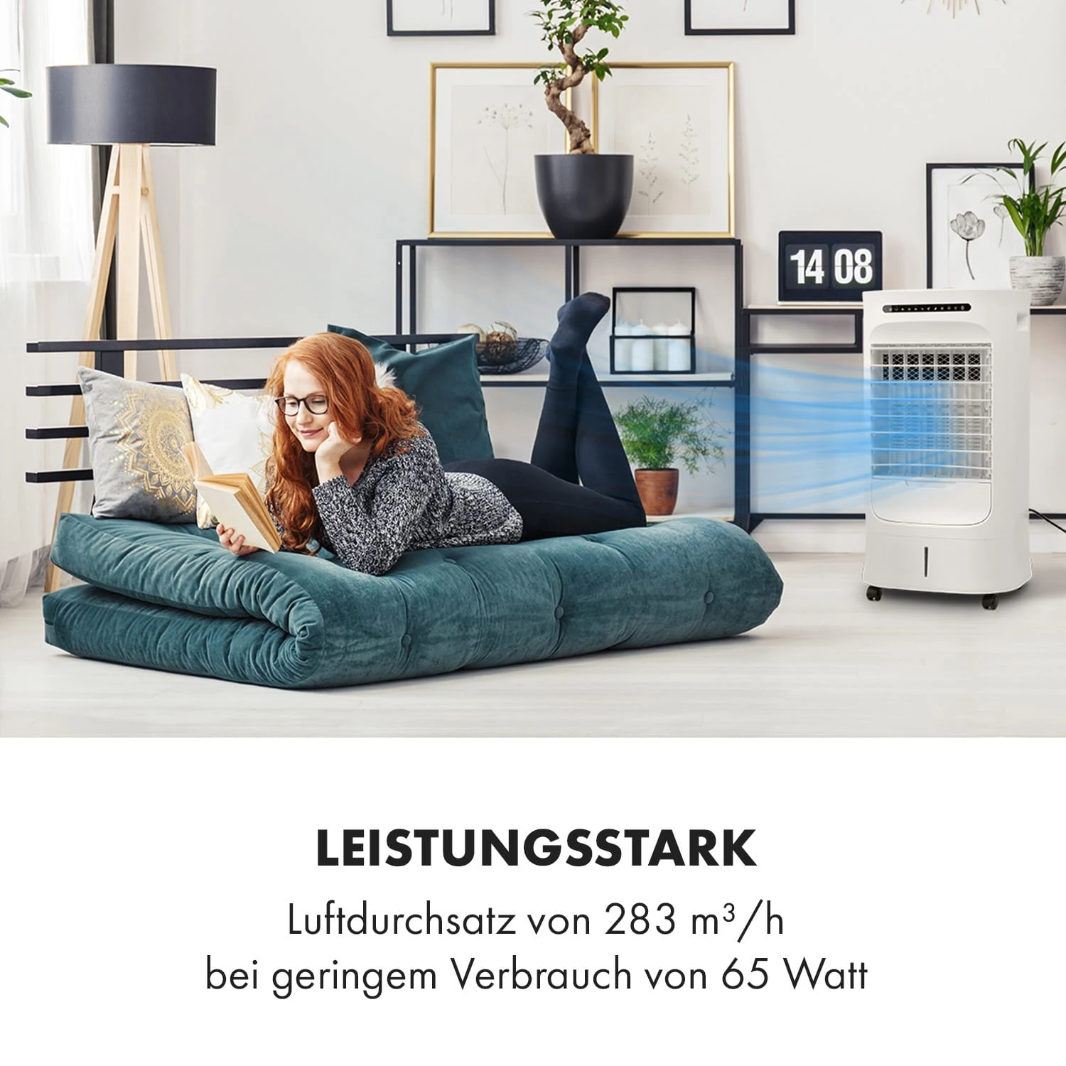 Iceberg Breeze 2-in-1 Luftkühler 65 Watt 283 M3/h 10 L Tank 2 Kühlakkus – Bild 5