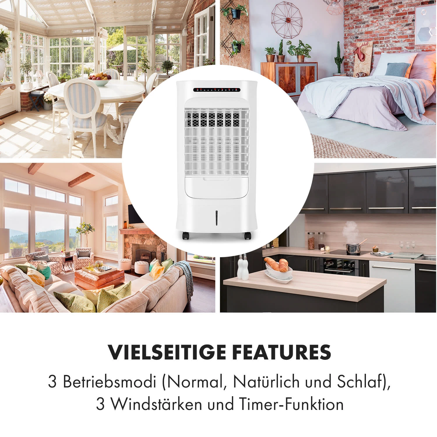 Iceberg Breeze 2-in-1 Luftkühler 65 Watt 283 M3/h 10 L Tank 2 Kühlakkus – Bild 8