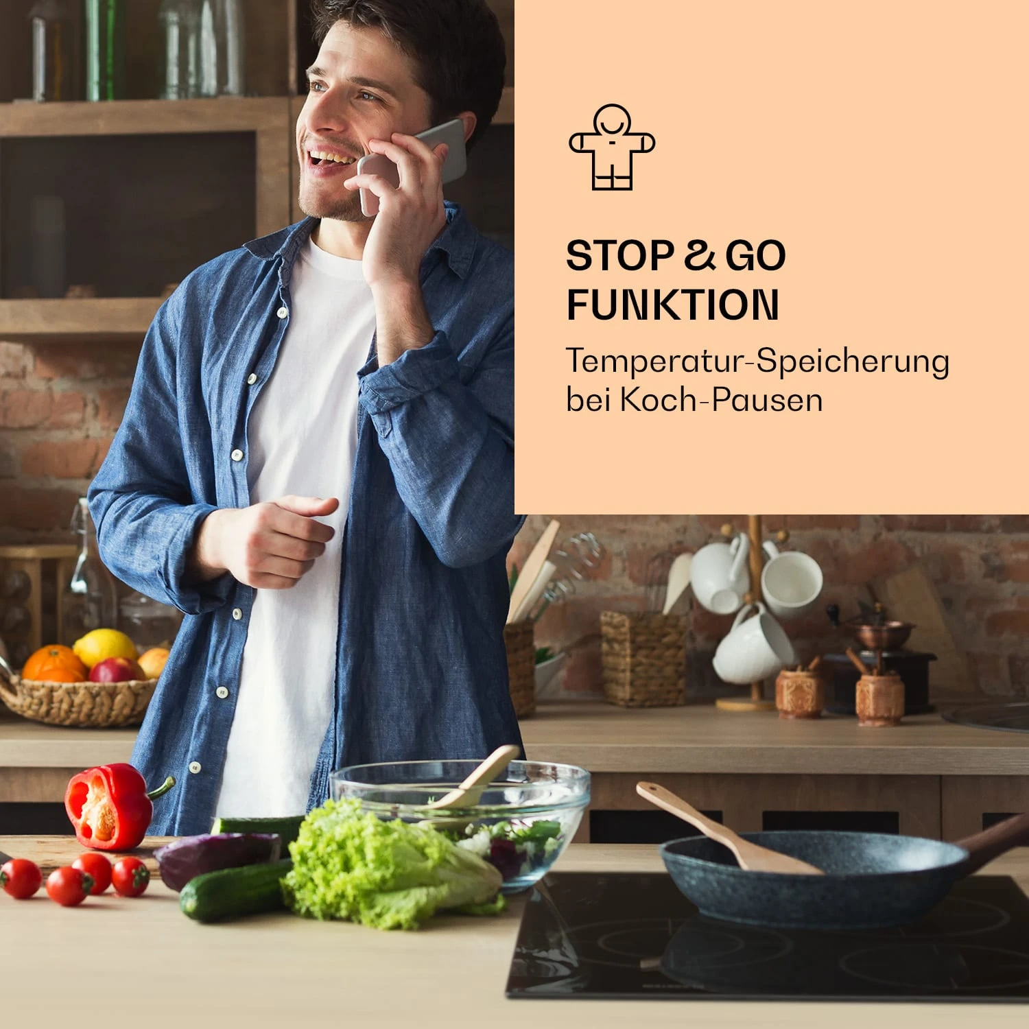 Virtuosa 3 Slim Kochfeld 3 Felder 5000 W Dualzone Timer Keramik – Bild 5