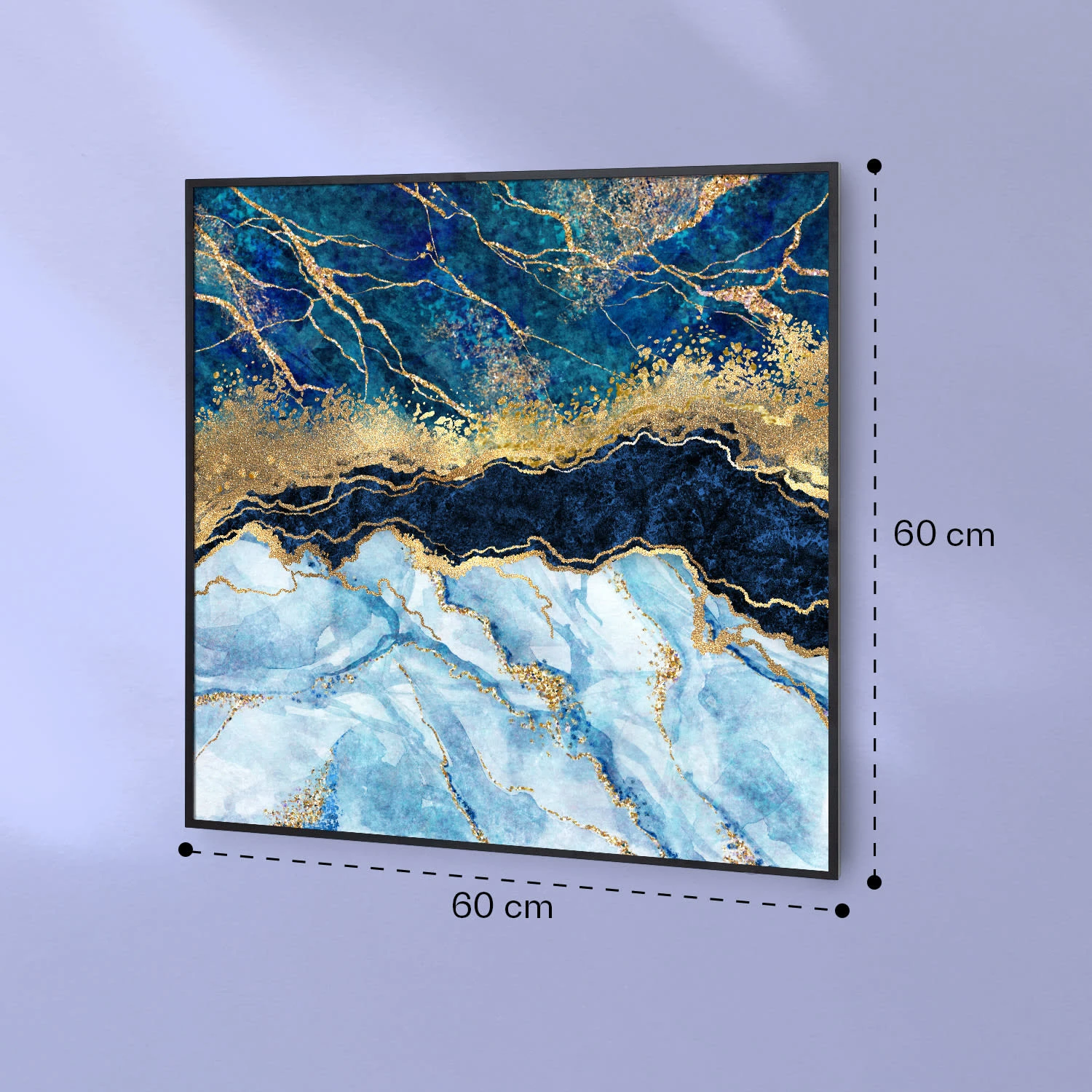 Wonderwall Air Art Smart Infrarotheizung Blauer Marmor 60x60cm 350W – Bild 7