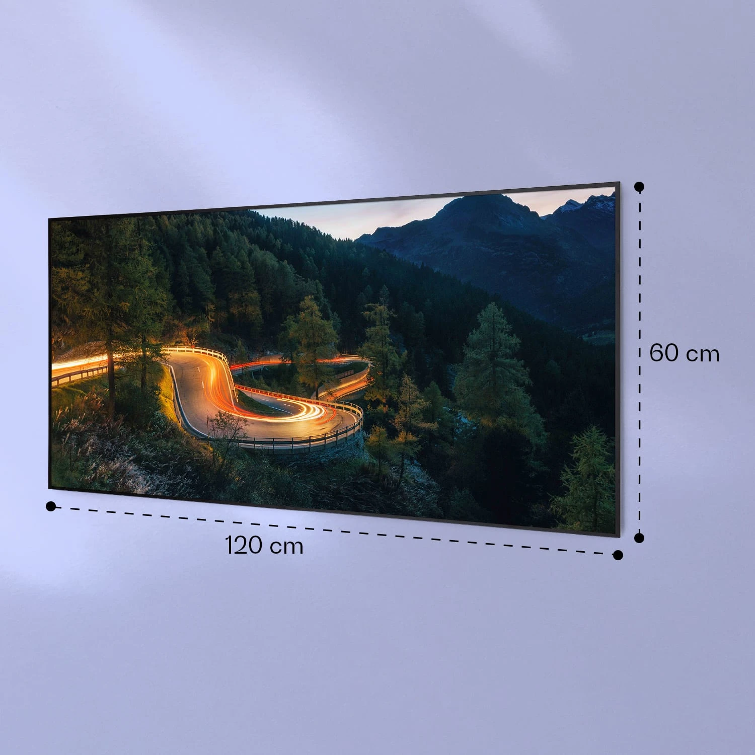 Wonderwall Air Art Smart Infrarotheizung Bergstraße 120x60cm 700W – Bild 7