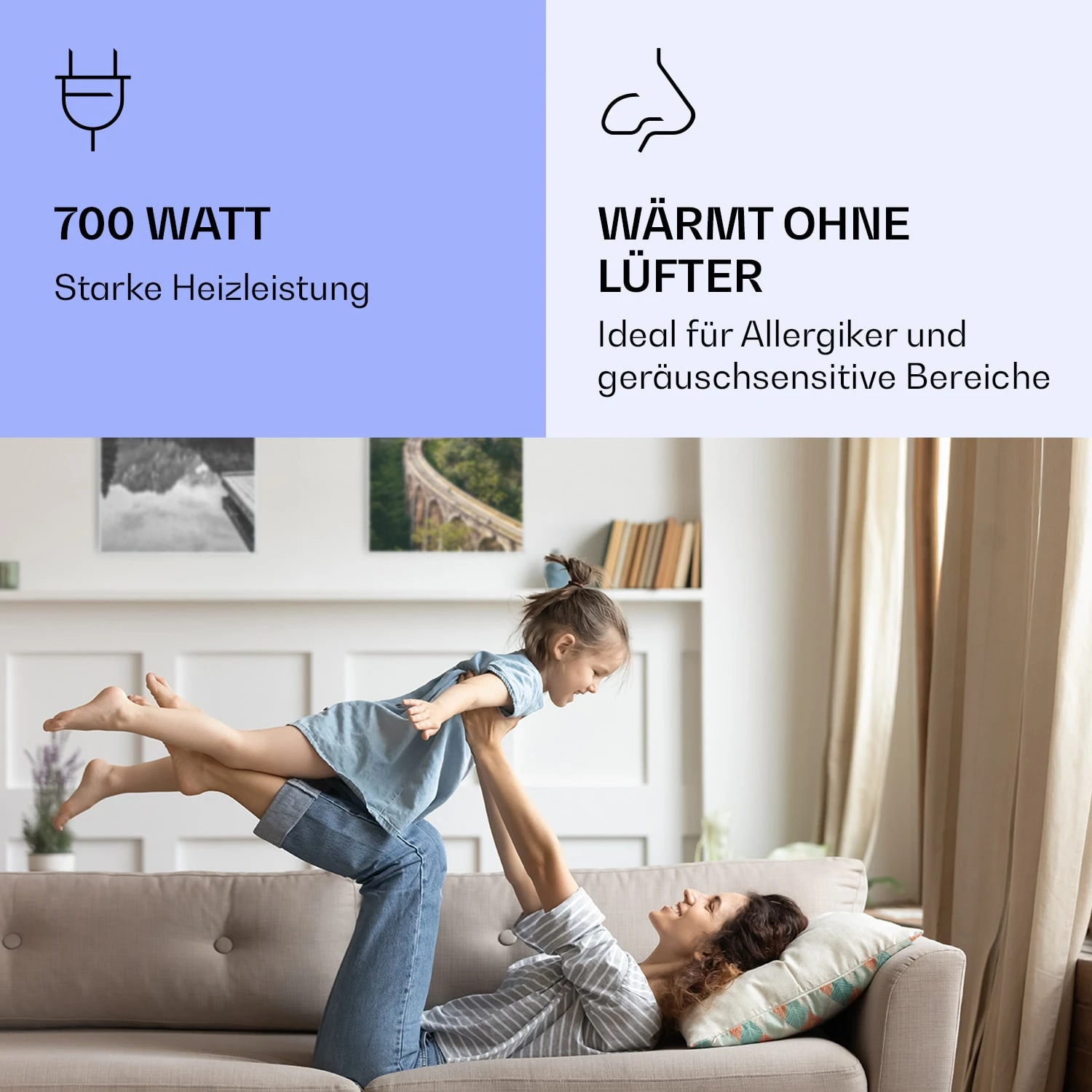 Wonderwall Air Art Smart Infrarotheizung See 60x120cm 700W – Bild 5