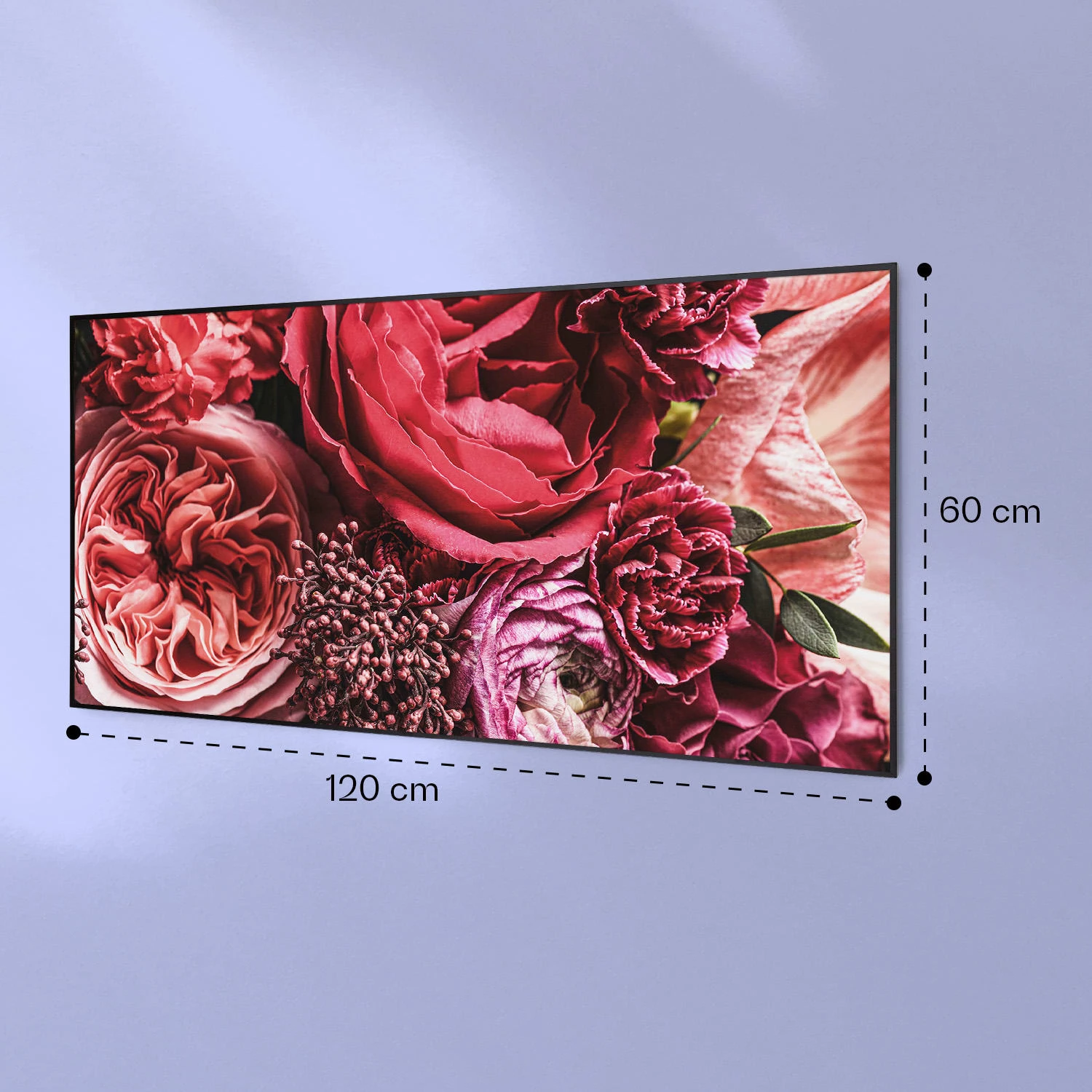 Wonderwall Air Art Smart Infrarotheizung Blume 120x60cm 700W – Bild 7