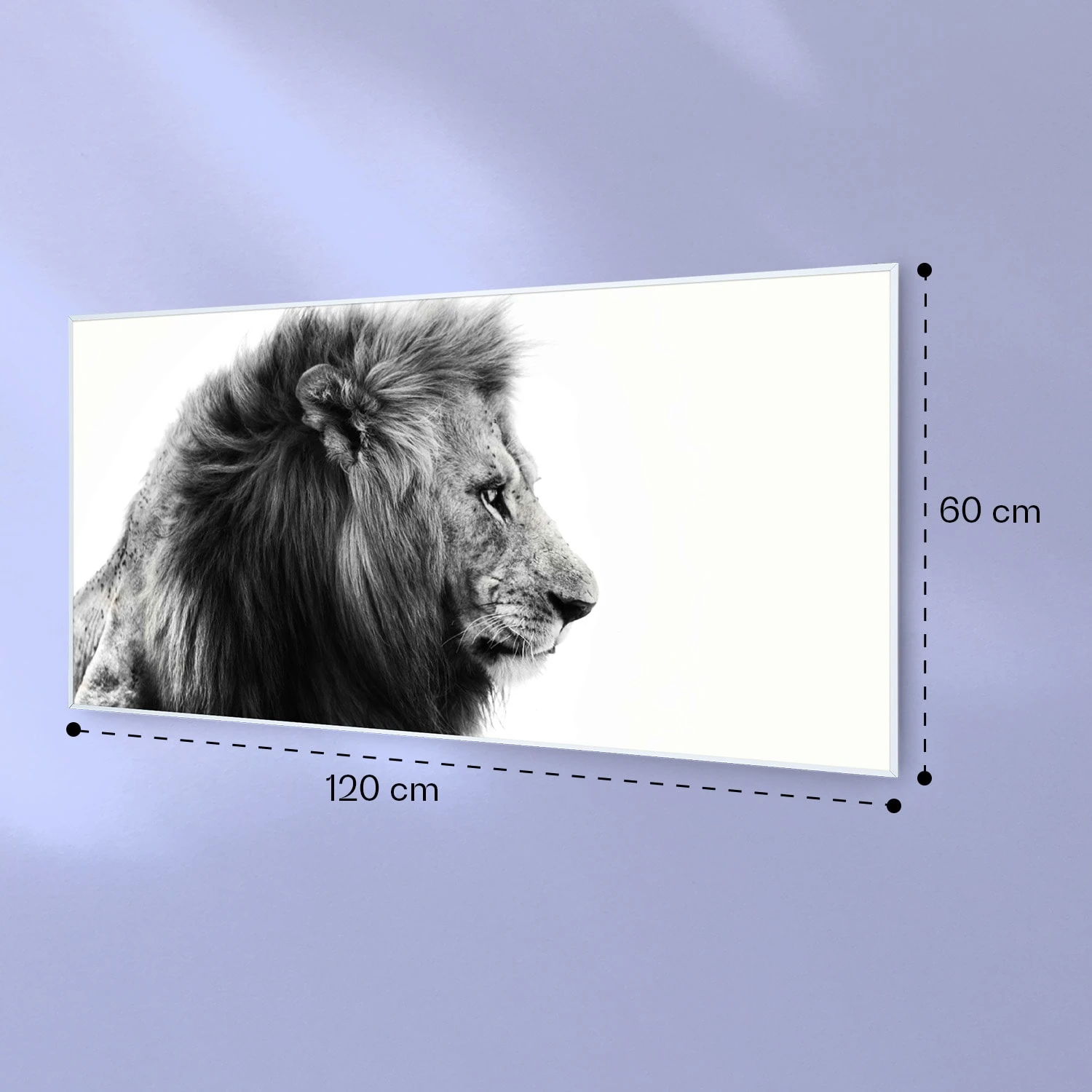 Wonderwall Air Art Smart Infrarotheizung Löwe 60x120cm 700W – Bild 7