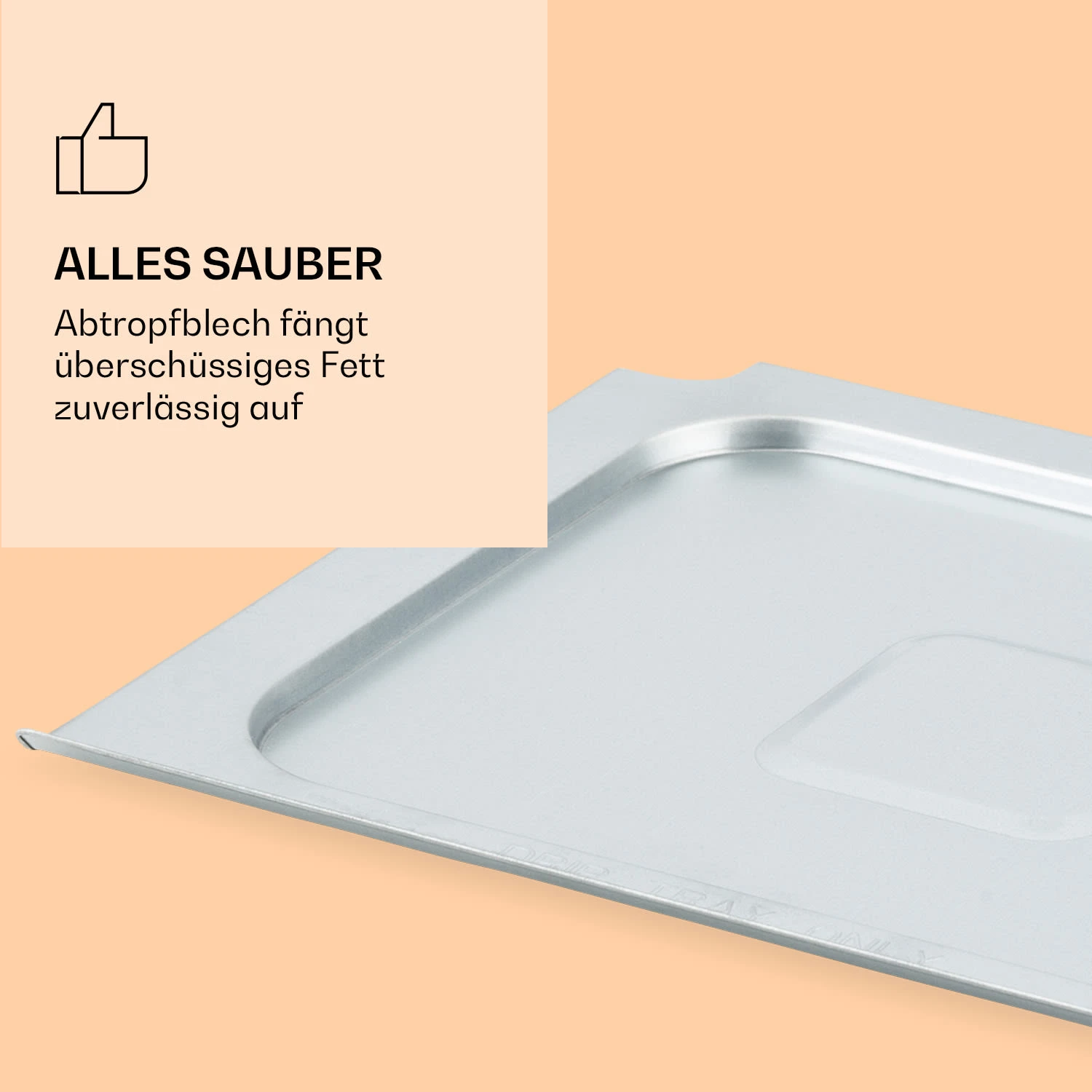 AeroVital Jumbo Heißluftfritteuse Abtropfblech Edelstahl – Bild 2