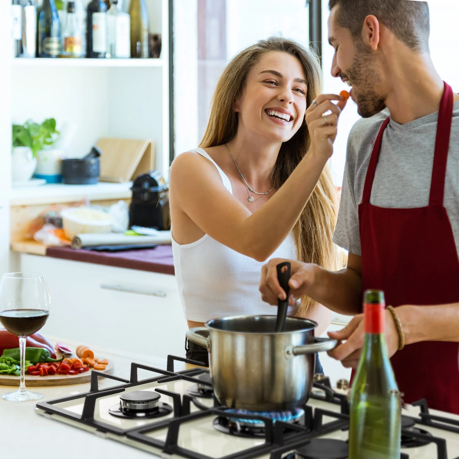 Victoria 5 Gaskochfeld 5-flammig Sabaf-Brenner Glaskeramik Retro-Look – Bild 2