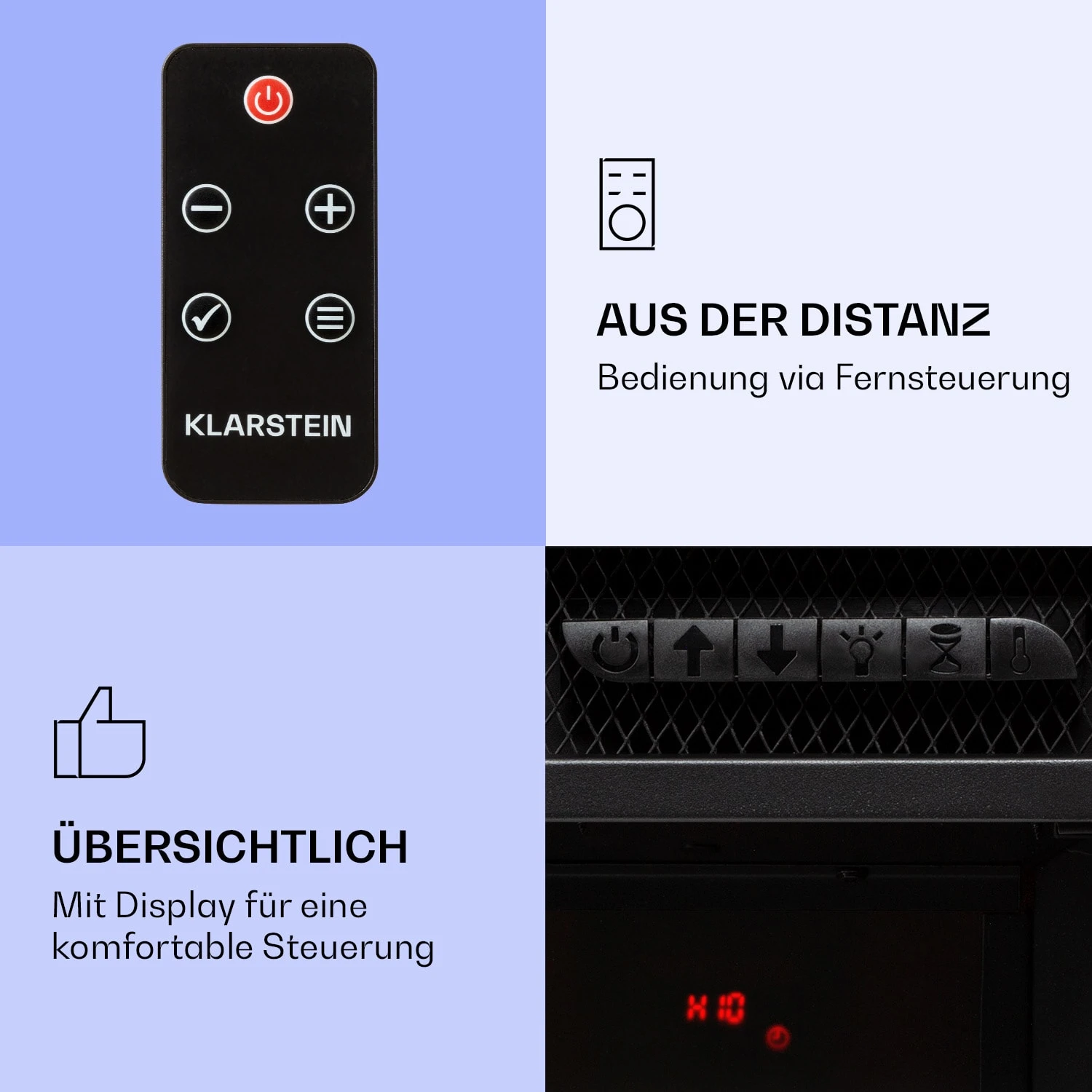 Studio 10 Arc Elektrokamin 1800 W LED-Flammen Heizlüfter Fernbedienung – Bild 3