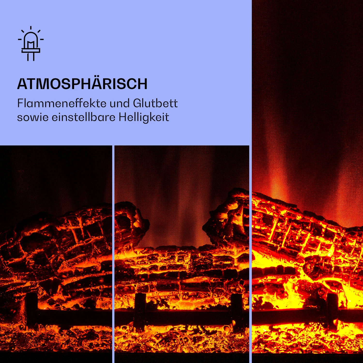 Studio 10 Arc Elektrokamin 1800 W LED-Flammen Heizlüfter Fernbedienung – Bild 4