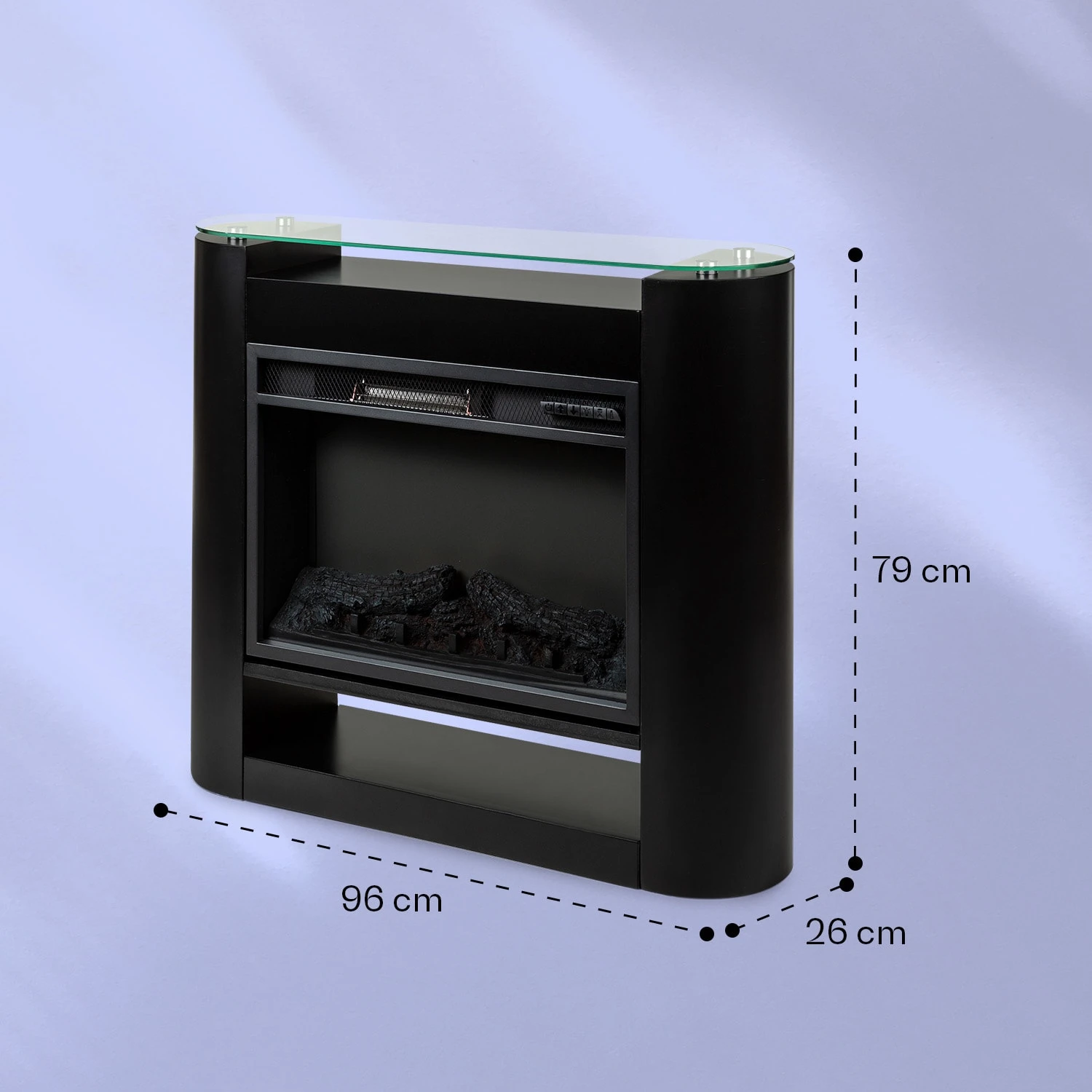 Studio 10 Arc Elektrokamin 1800 W LED-Flammen Heizlüfter Fernbedienung – Bild 6