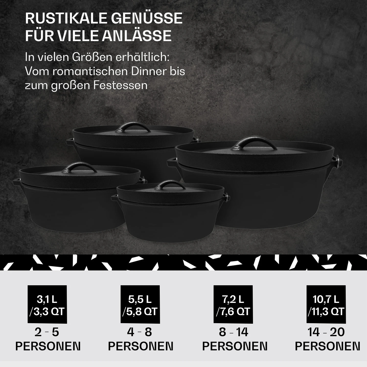 Galloway Dutch Oven 12.0 BBQ-Topf Gusseisen Größe XL / 12 Qt – Bild 6