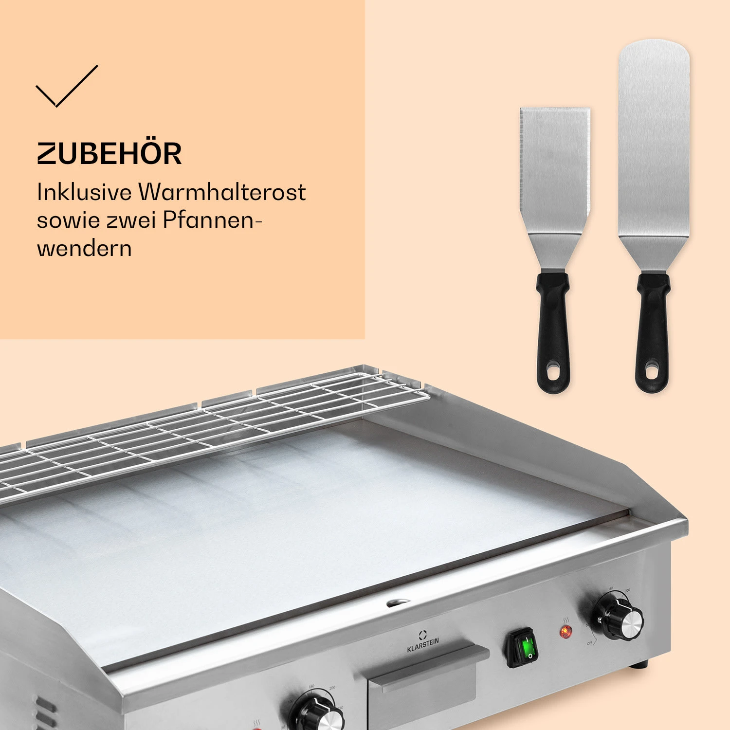 Grillmeile 4400 Elektrogrill Plancha 2x2200W Grillplatte Edelstahl – Bild 6