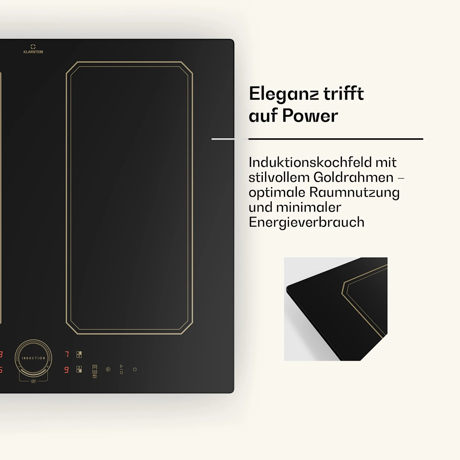 Victoria 4 Flex Induktionskochfeld Einbau 7000W 2 Flexzonen Timer – Bild 4