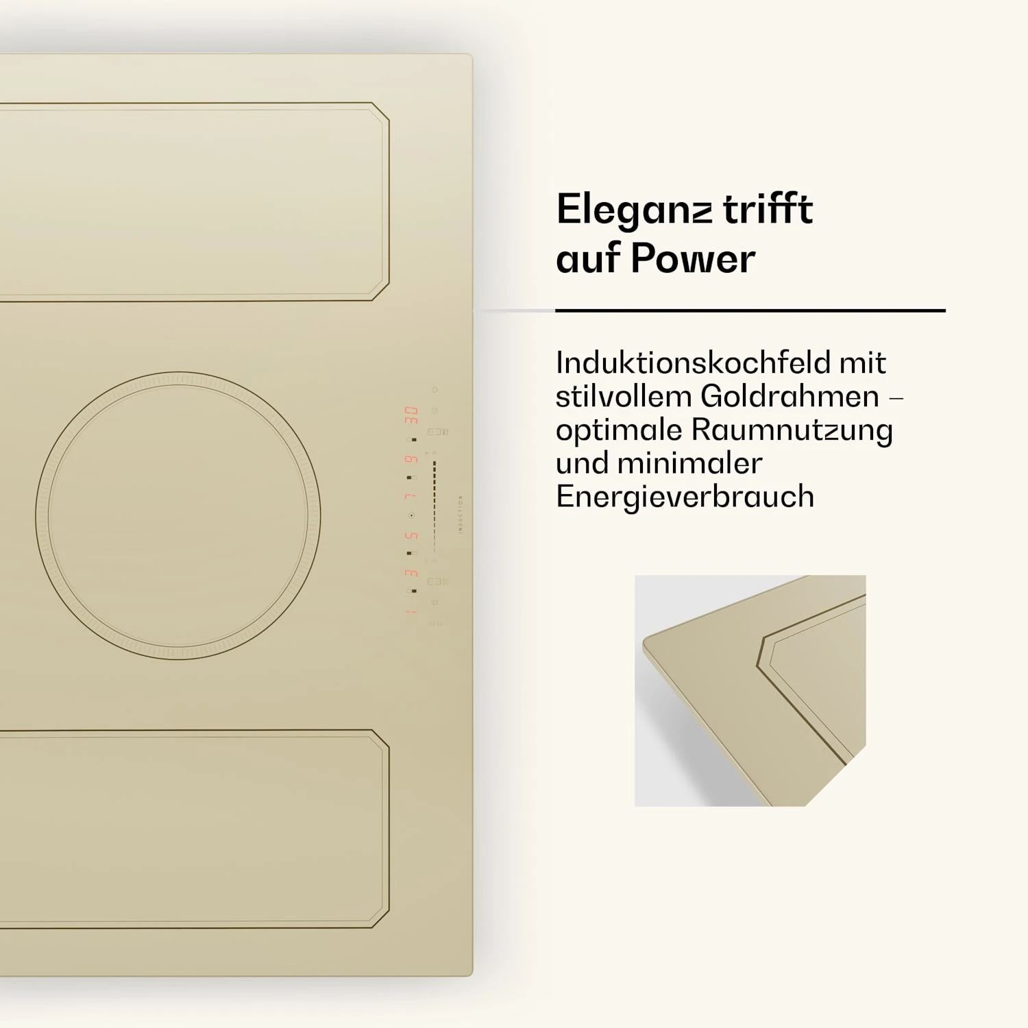 Victoria 5 Flex Induktionskochfeld Einbau 7400W 2 Flexzonen Timer – Bild 4