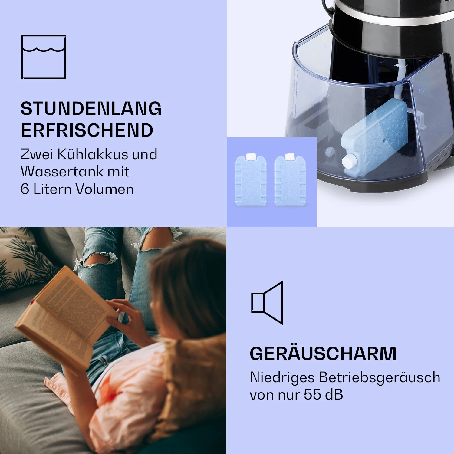 Skyscraper Ice Smart 4-in-1 Luftkühler & Ventilator WiFi 210m³/h Fernbedienung – Bild 6