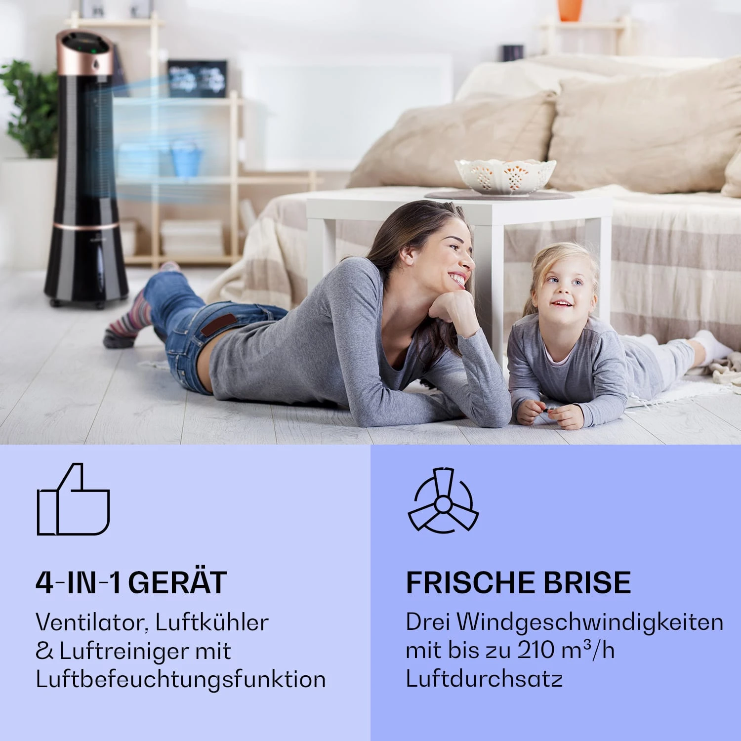 Skyscraper Ice Smart 4-in-1 Luftkühler & Ventilator WiFi 210m³/h Fernbedienung – Bild 2