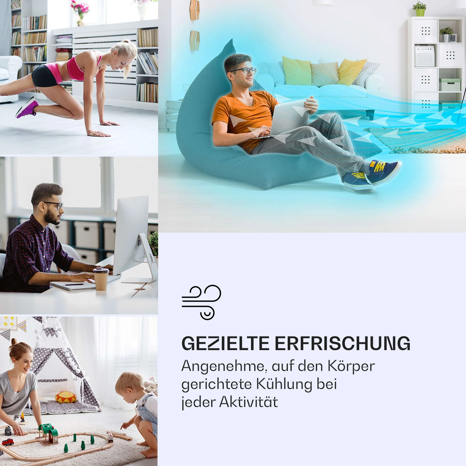 Skyscraper Ice Smart 4-in-1 Luftkühler & Ventilator WiFi 210m³/h Fernbedienung – Bild 5