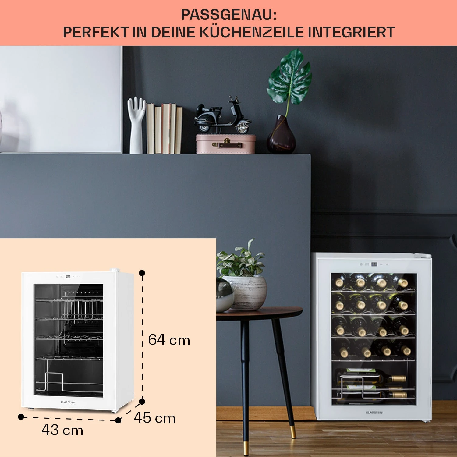 Shiraz 20 Uno Weinkühlschrank 53l 20Fl Touch-Bedienfeld 5-18°C – Bild 6