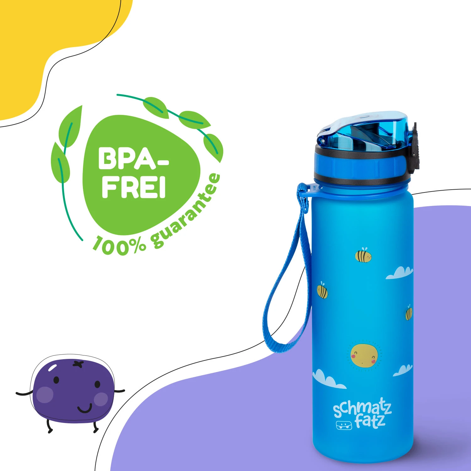 Schmatzfatz Trinkflasche Sportflasche 500 Ml 24 Cm Tritan – Bild 2