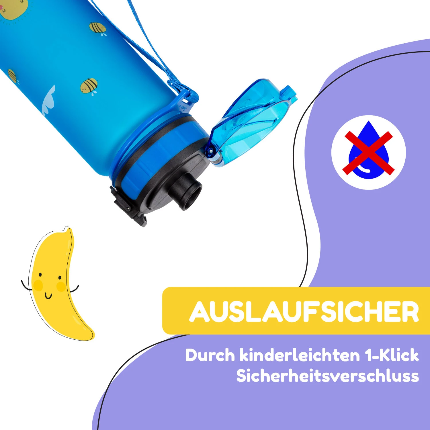 Schmatzfatz Trinkflasche Sportflasche 500 Ml 24 Cm Tritan – Bild 3