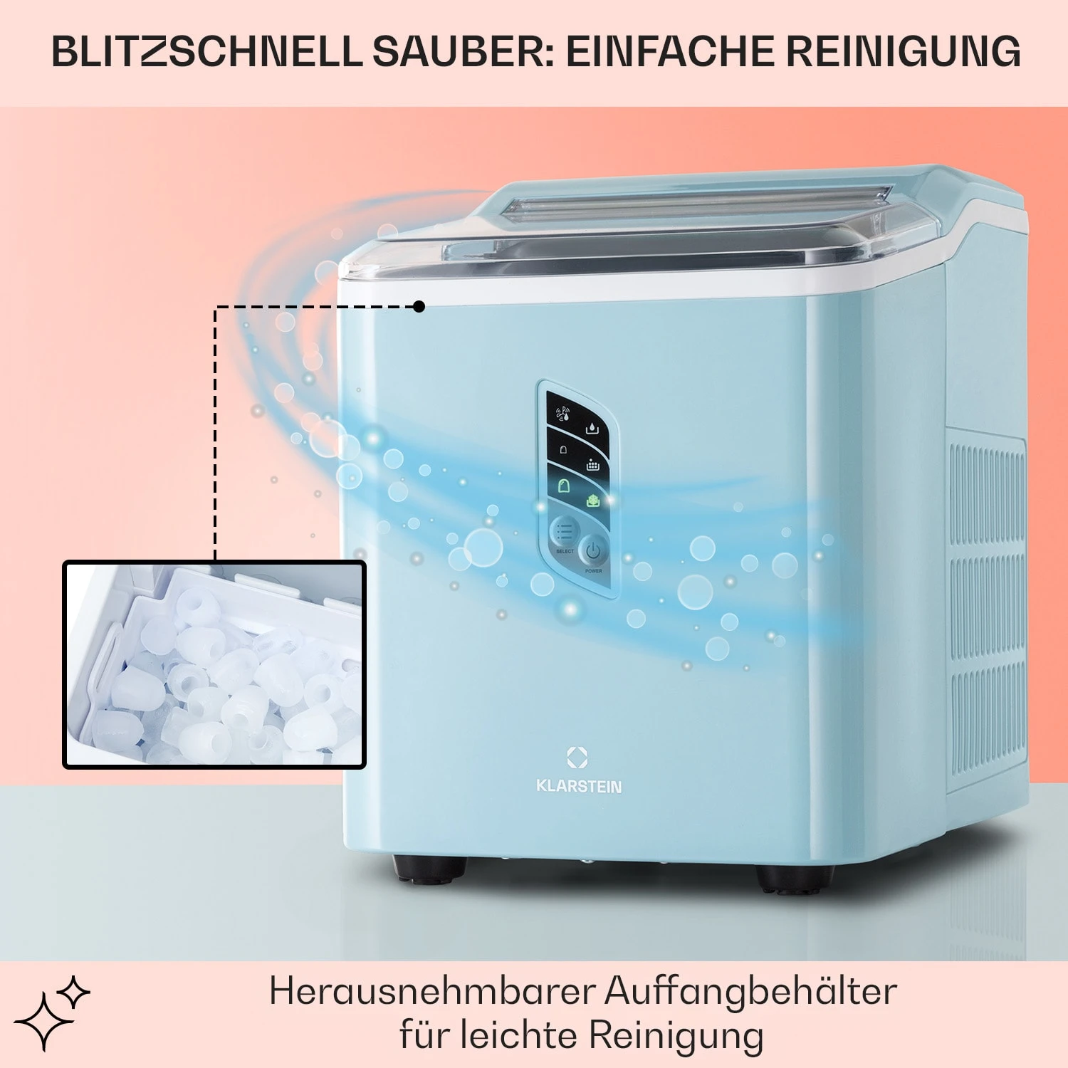 Albaron Eiswürfelmaschine Bullet-Eis 12 Kg / 24 H 1,5 Ltr. Display – Bild 5