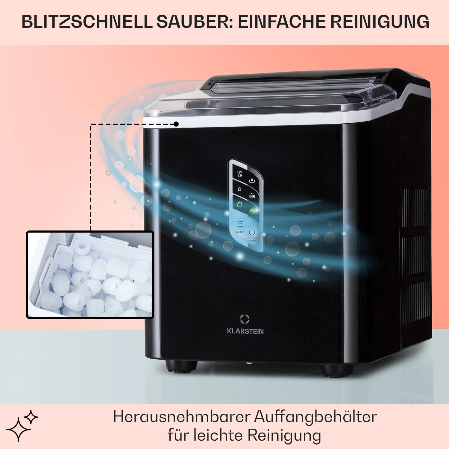 Albaron Eiswürfelmaschine Bullet-Eis 12 Kg / 24 H 1,5 Ltr. Display – Bild 5