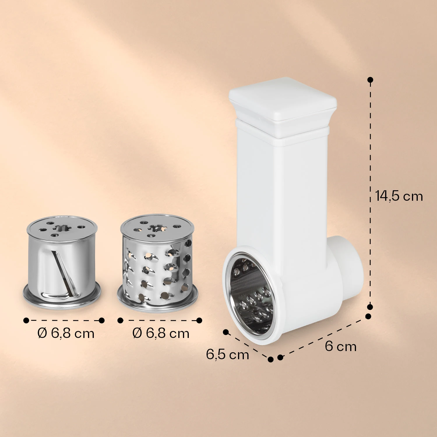 Renata Salat-Reibeaufsatz Zubehör Grob, Mittel, Fein – Bild 4