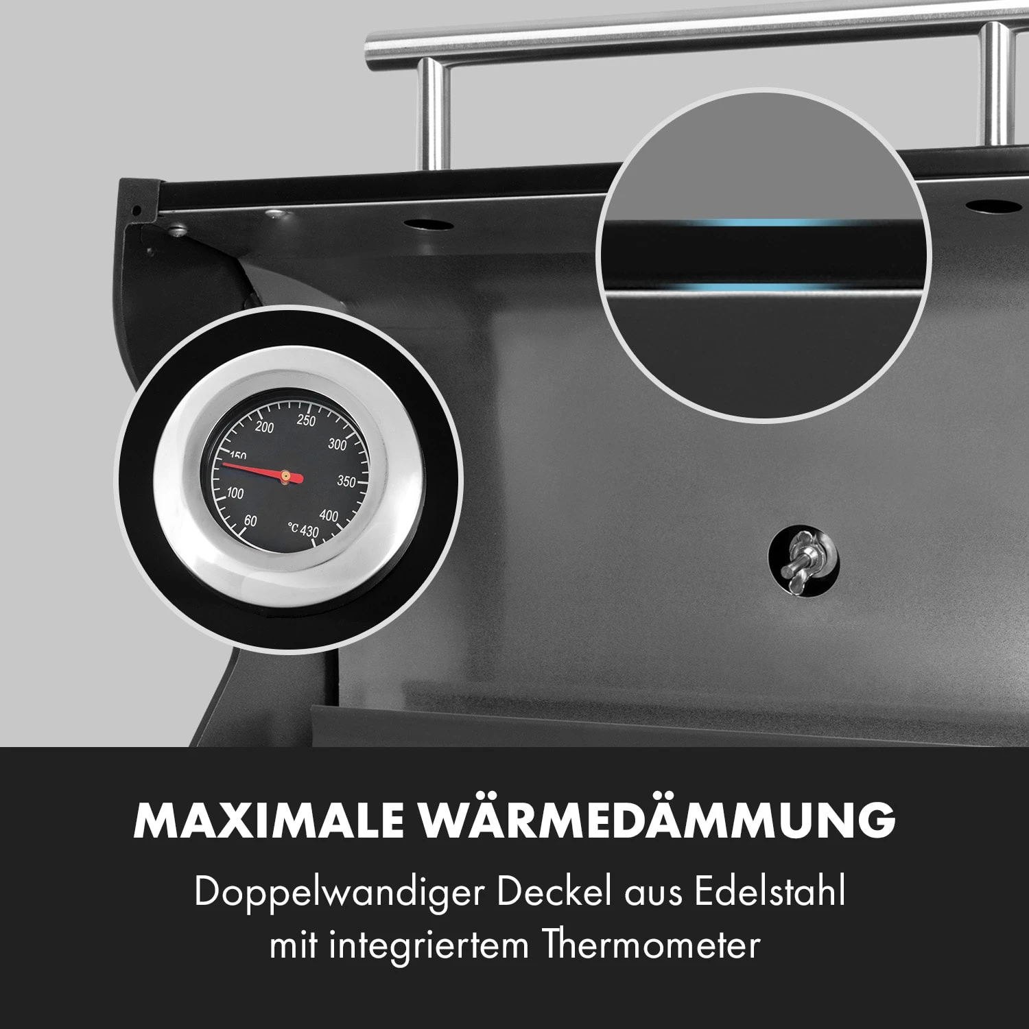 Valdosta 3.1 Gasgrill 3 X 2,8 KW + 2,5 KW Brenner Edelstahl Mobil – Bild 4
