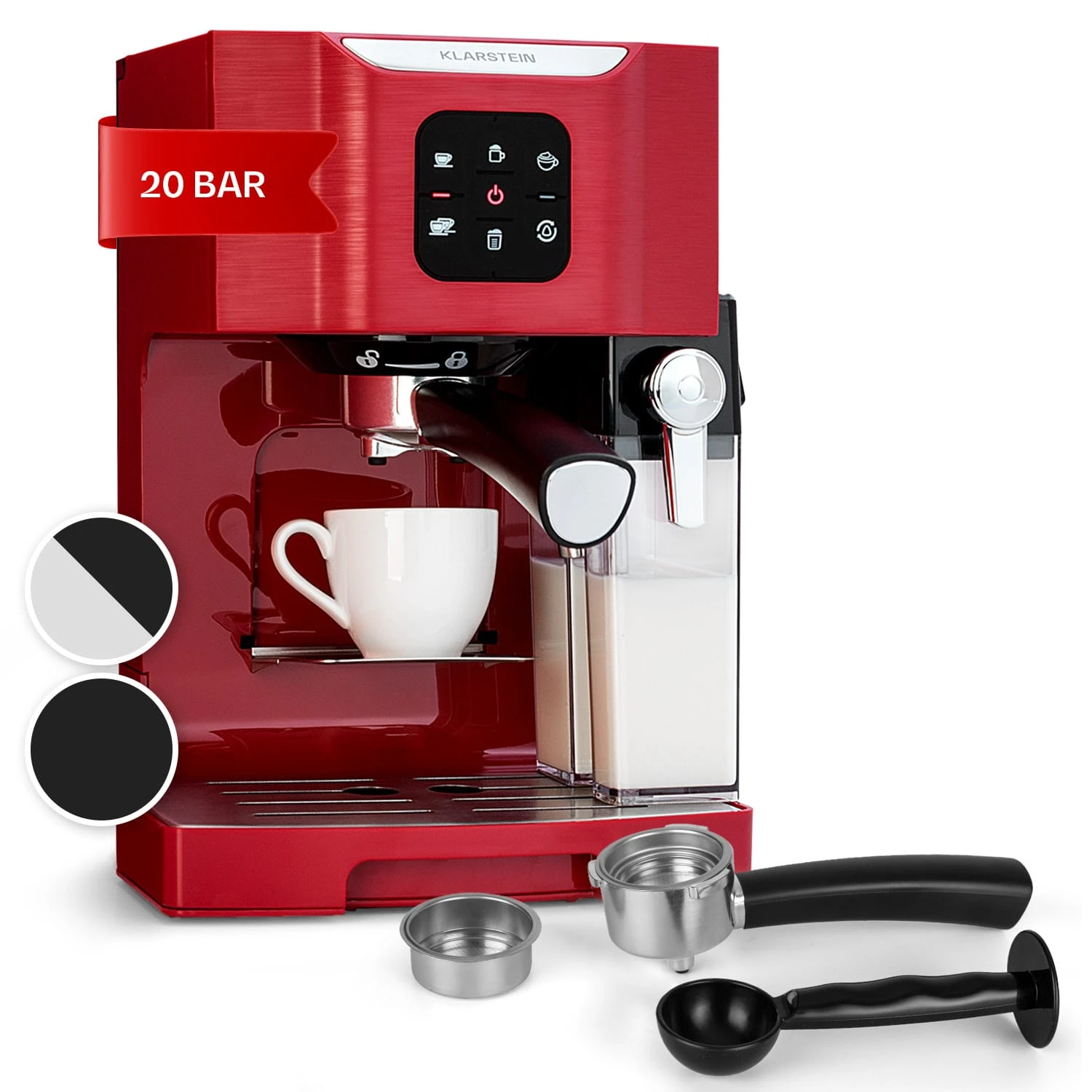 BellaVita Kaffeemaschine 3-in-1 1450 W 20 Bar Milchschäumer