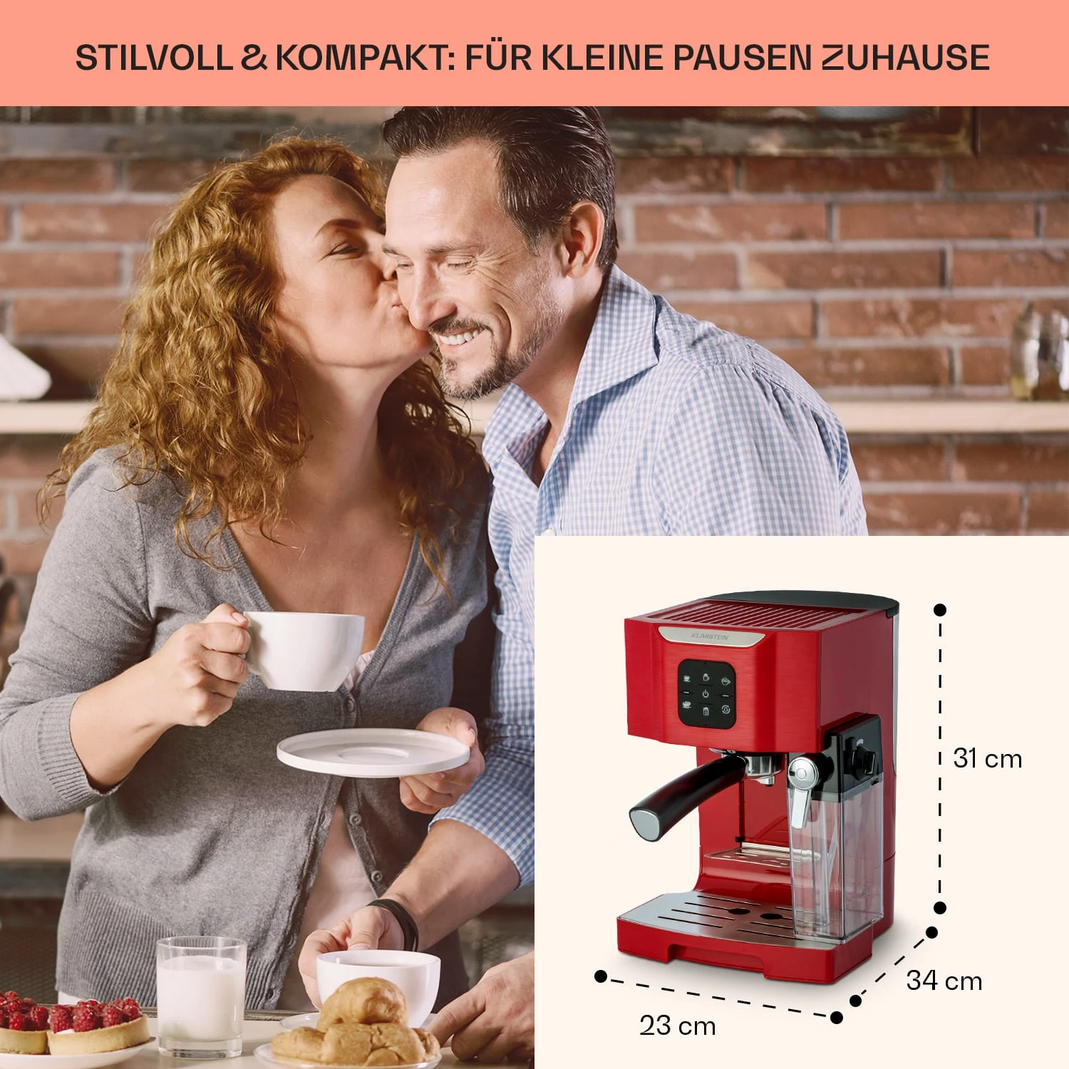 BellaVita Kaffeemaschine 3-in-1 1450 W 20 Bar Milchschäumer – Bild 5