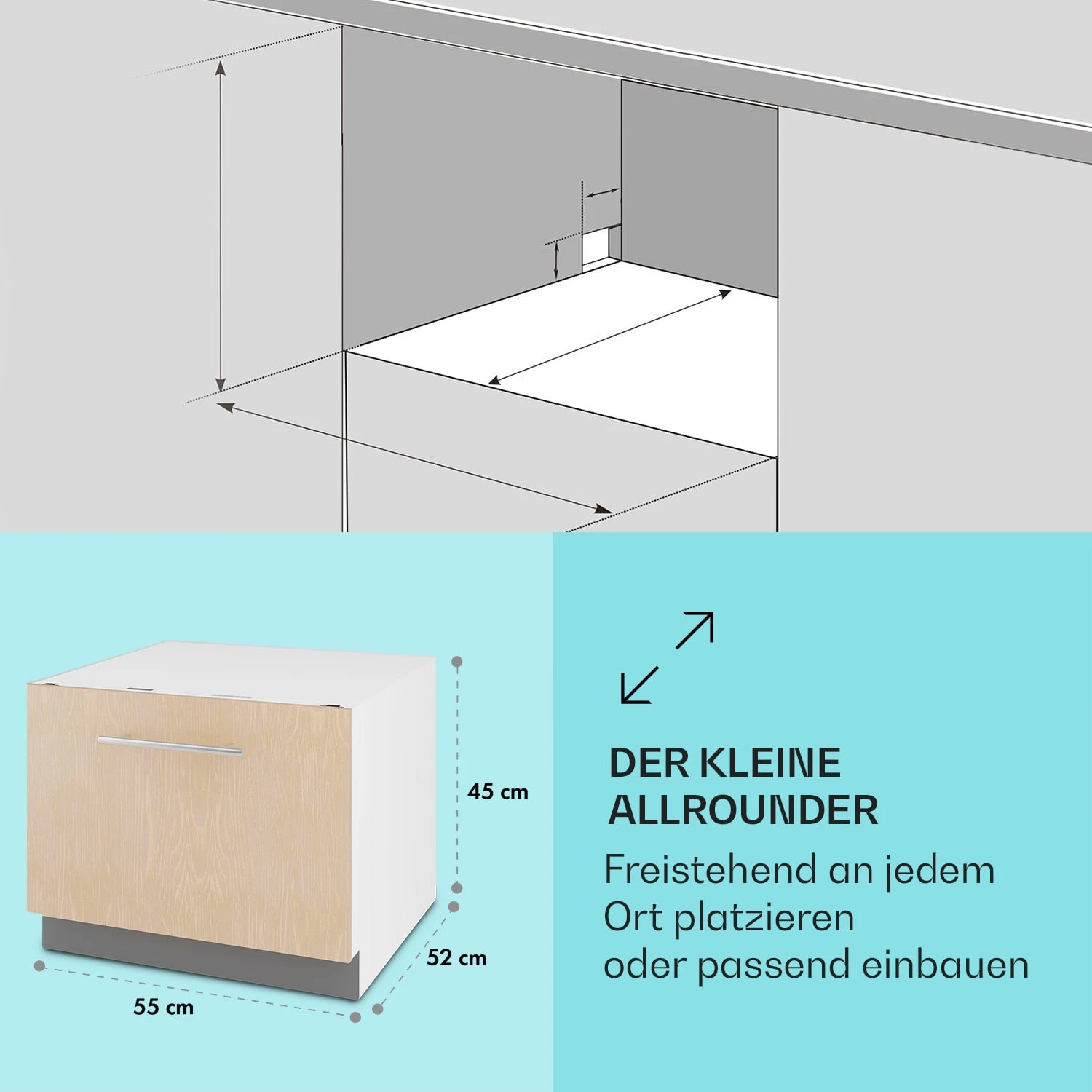 Havasia UV 6 Secret Einbau-Geschirrspüler UV-Licht 6 Programme – Bild 5