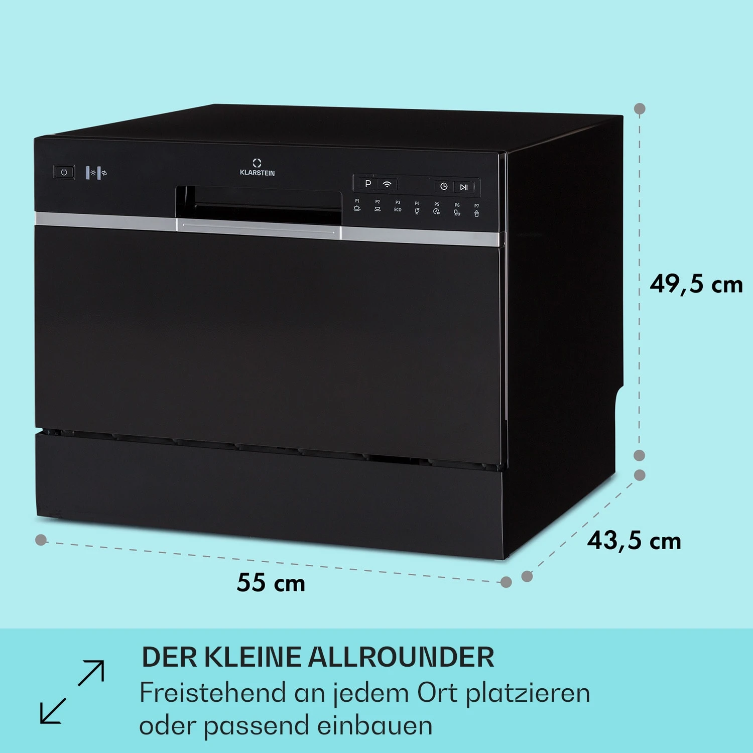 Amazonia 6 Smart Geschirrspüler App-Steuerung Freistehend 1380W – Bild 5