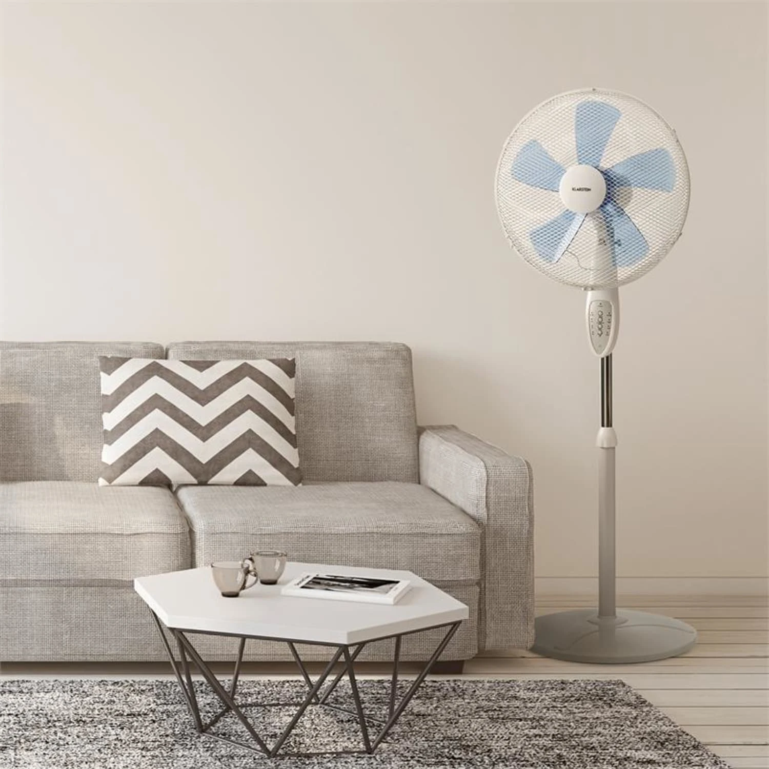 Summerjam Standventilator 2er-Set Standlüfter 50W 3 Stufen Weiß – Bild 2