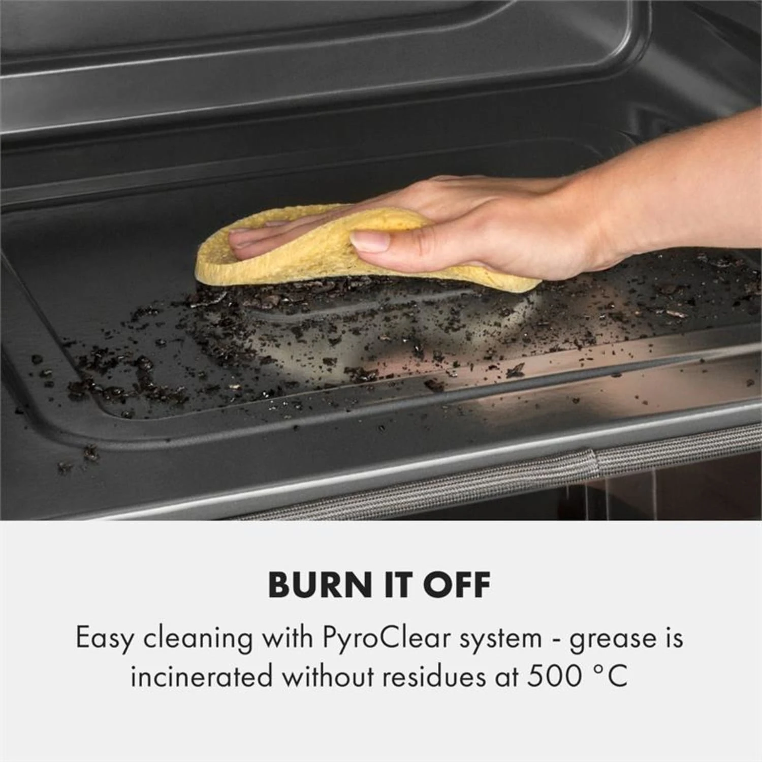 Gusteau Hektor Einbau-Set Backofen + Unterbau-Haube Schwarz Edelstahl – Bild 4