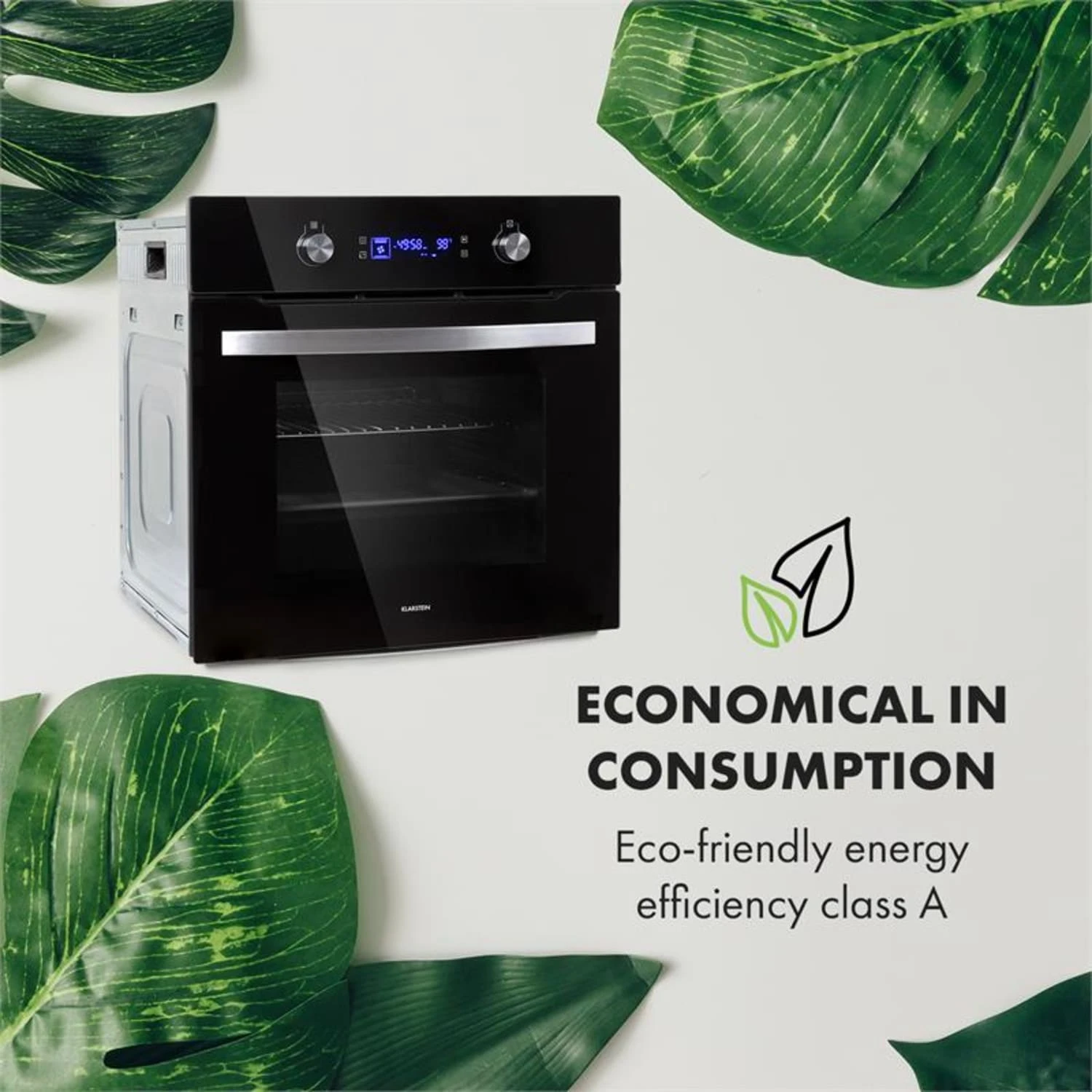 Gusteau Hektor Einbau-Set Backofen + Unterbau-Haube Schwarz Edelstahl – Bild 5