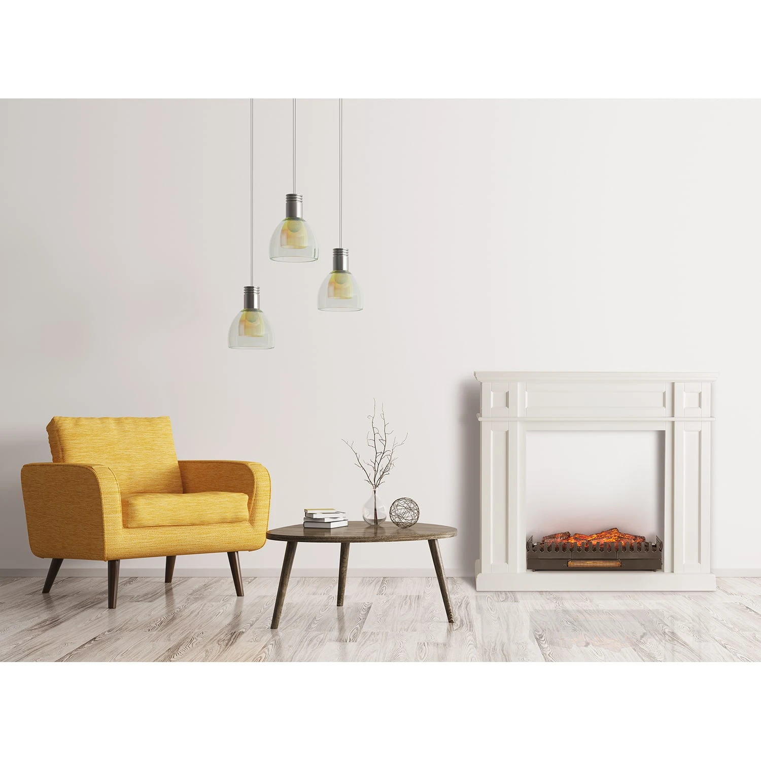 Lausanne Frame Kamingehäuse + Kamini FXL Kamineinsatz 2000W MDF Klassisches Design – Bild 2