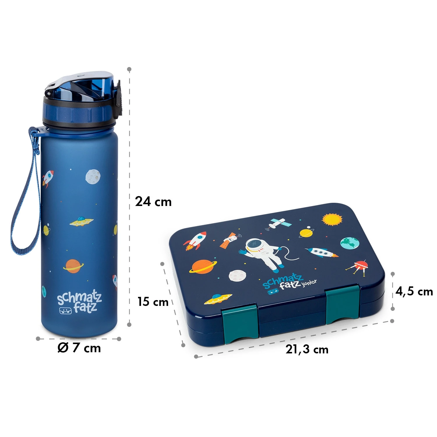 Schmatzfatz Frühstücksset Lunchbox & Trinkflasche Tritan Dicht BPA-frei – Bild 8